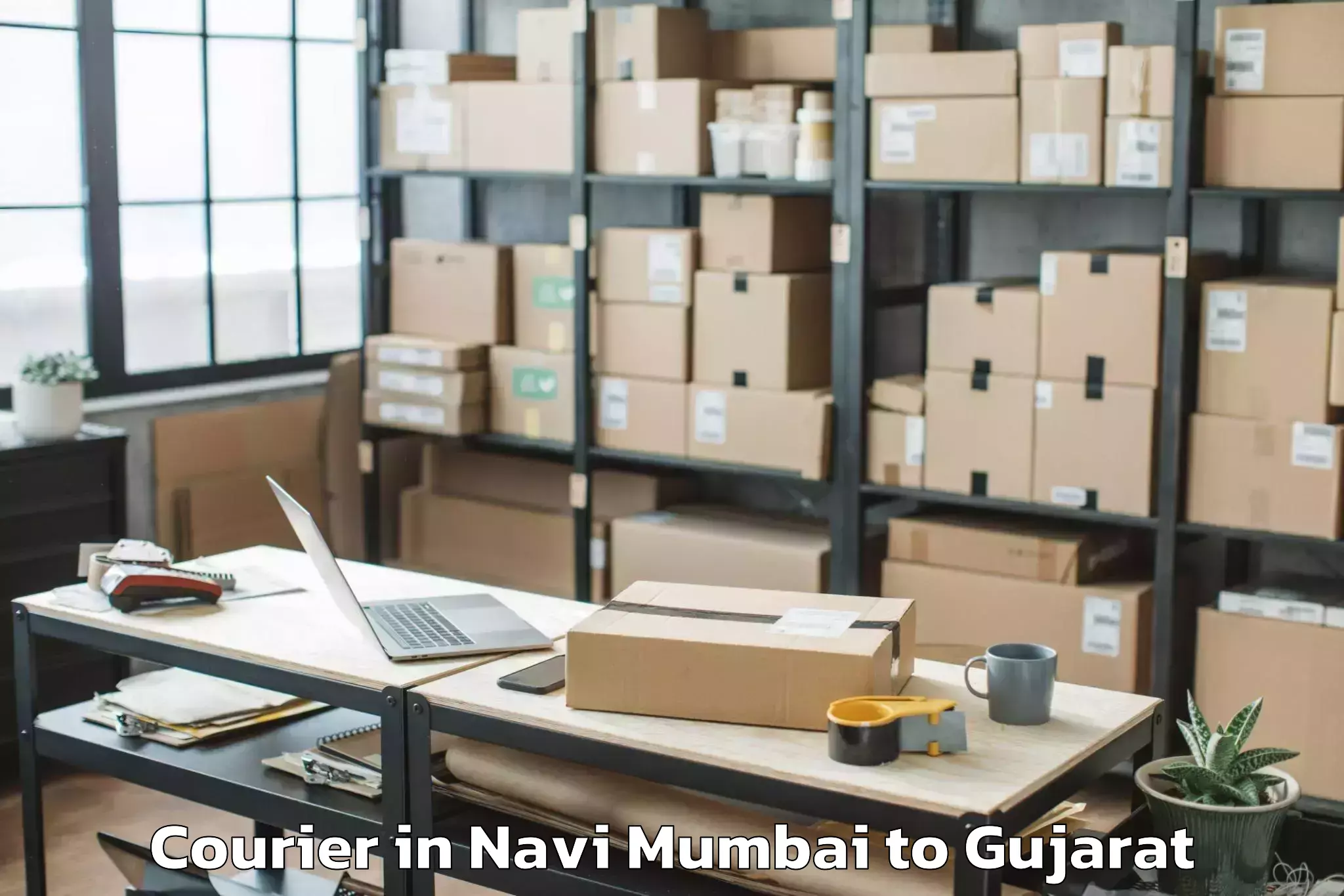 Trusted Navi Mumbai to Dhuwaran Courier